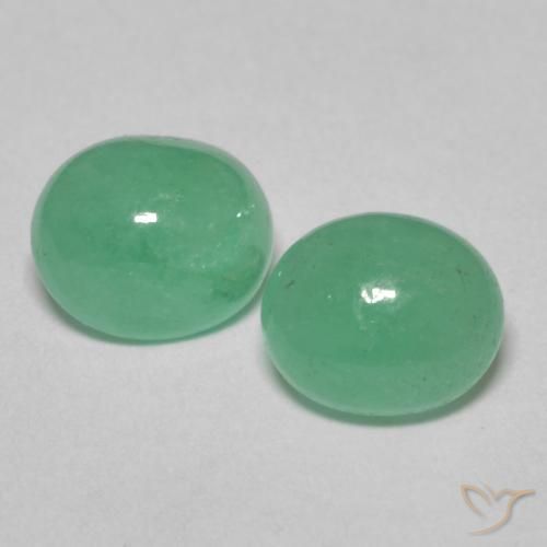 1.59ctw Naturel Vert clair Émeraude, ovale, Translucide