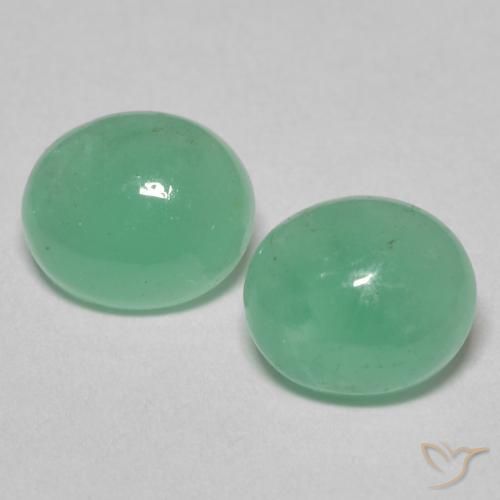 1.52ctw Naturel Vert clair Émeraude, ovale, Translucide