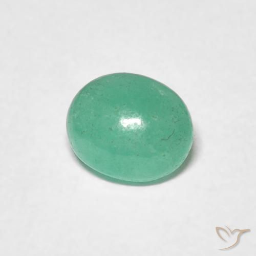 Émeraude Vert menthe intense naturelle ovale, 0.56 ct, Translucide