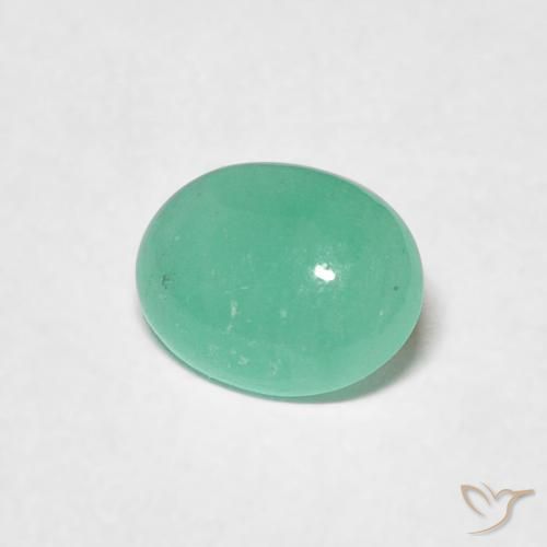 Émeraude Vert moyen naturelle ovale, 0.55 ct, Translucide