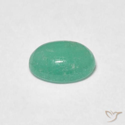 Émeraude Vert moyen naturelle ovale, 0.50 ct, Translucide