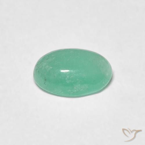 Émeraude Vert moyen naturelle ovale, 0.49 ct, Translucide