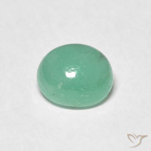 0.55ct Naturel Vert moyen Émeraude, ovale, Translucide