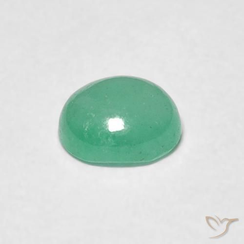 Émeraude Vert moyen naturelle ovale, 0.55 ct, Translucide