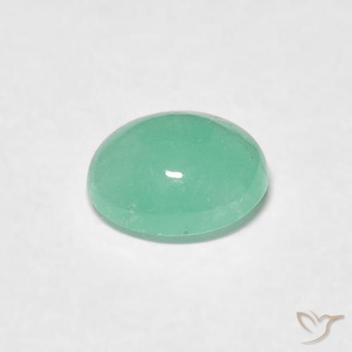 Émeraude Vert moyen naturelle ovale, 0.54 ct, Translucide