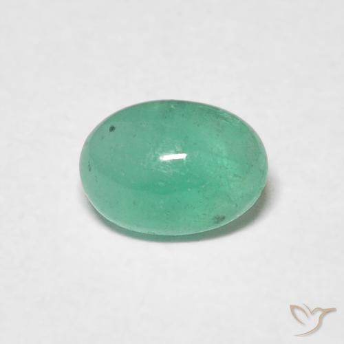 0.55ct Naturel Vert moyen Émeraude, ovale, Translucide