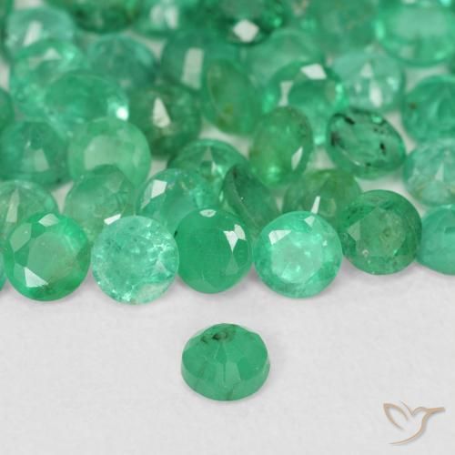 Émeraude Vert clair naturelle Tour, 0.14 ct, SI
