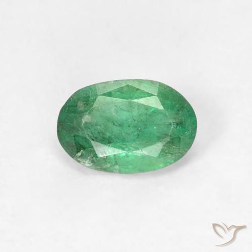0.46ct Naturel Vert moyen Émeraude, ovale, SI