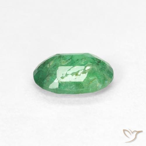 Émeraude Vert moyen naturelle ovale, 0.46 ct, SI