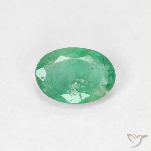 0.42ct Naturel Vert moyen Émeraude, ovale, SI