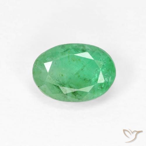 0.58ct Naturel Vert clair Émeraude, ovale, SI