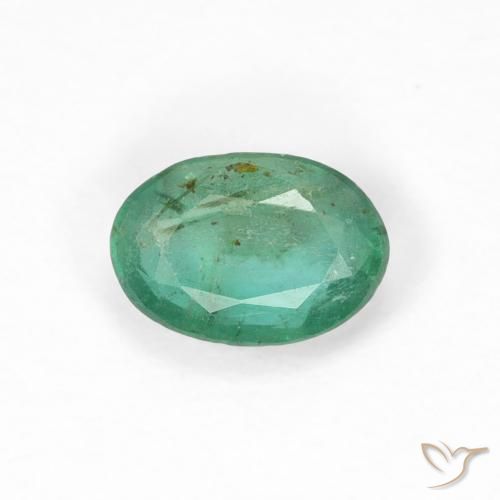 0.50ct Naturel Vert frais Émeraude, ovale, SI