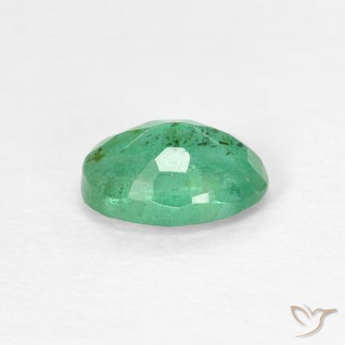 Émeraude Bleu vert naturelle ovale, 0.53 ct, SI
