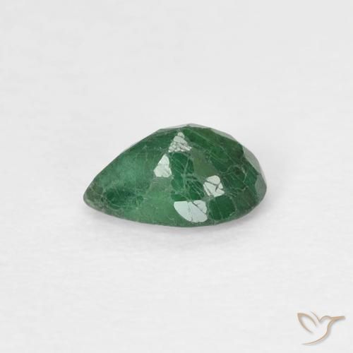 Émeraude Vert moyen naturelle En forme de poire, 0.36 ct, SI