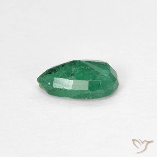 Émeraude Vert moyen naturelle En forme de poire, 0.33 ct, SI