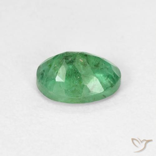 Émeraude Vert trèfle naturelle ovale, 0.57 ct, SI