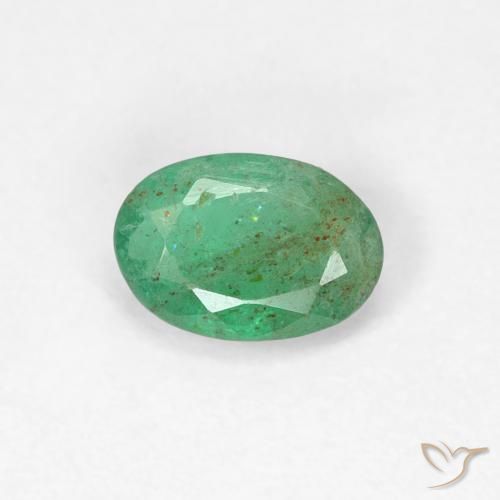 0.41ct Naturel Vert clair Émeraude, ovale, SI