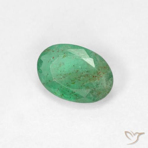 Émeraude Vert clair naturelle ovale, 0.41 ct, SI