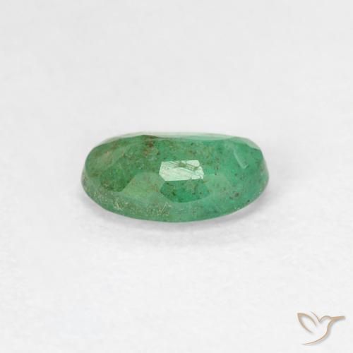 Émeraude Vert clair naturelle ovale, 0.41 ct, SI