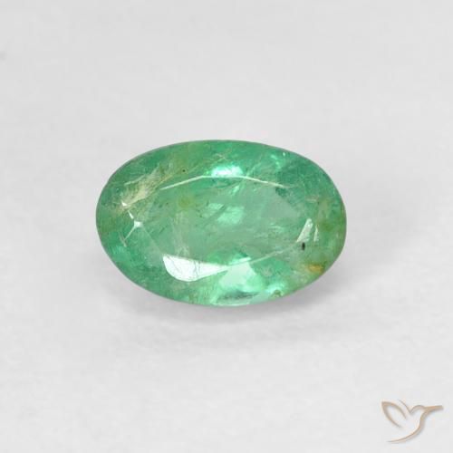 0.55ct Naturel Vert pistache Émeraude, ovale, SI