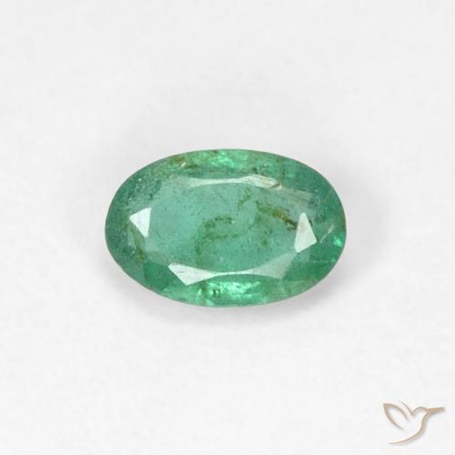 0.38ct Naturel Vert frais Émeraude, ovale, VS-SI