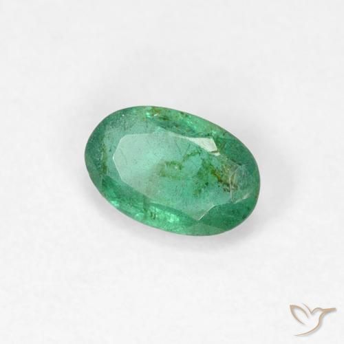Émeraude Vert frais naturelle ovale, 0.38 ct, VS-SI