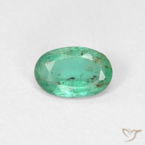 0.38ct Naturel Vert moyen Émeraude, ovale, SI