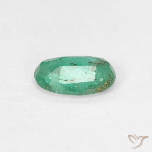 Émeraude Vert moyen naturelle ovale, 0.38 ct, SI