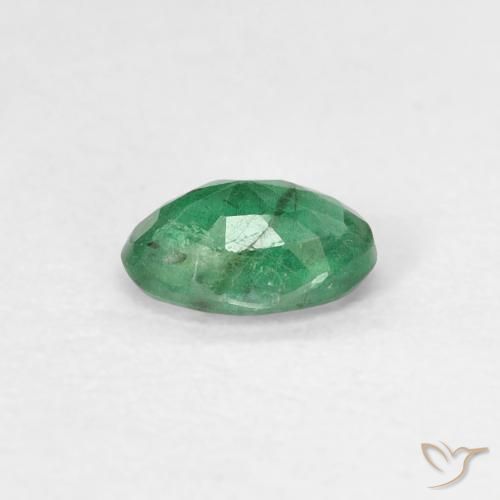 Émeraude Vert clair moyen naturelle ovale, 0.43 ct, SI