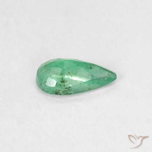 Émeraude Vert intense naturelle En forme de poire, 0.32 ct, SI