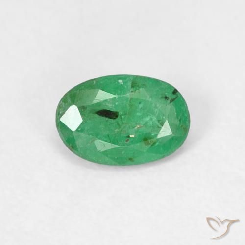 0.45ct Naturel Vert clair moyen Émeraude, ovale, SI