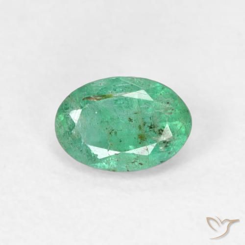0.47ct Naturel Vert moyen Émeraude, ovale, SI