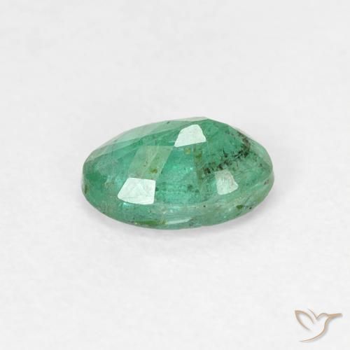 Émeraude Vert moyen naturelle ovale, 0.47 ct, SI