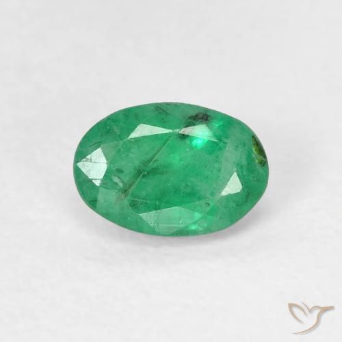 0.49ct Naturel Vert clair Émeraude, ovale, SI