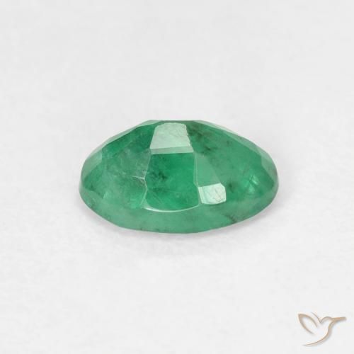 Émeraude Vert clair naturelle ovale, 0.49 ct, SI