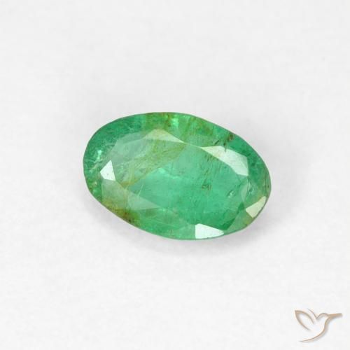 Émeraude Vert clair naturelle ovale, 0.29 ct, SI
