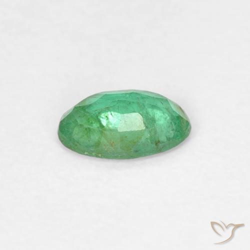 Émeraude Vert clair naturelle ovale, 0.29 ct, SI