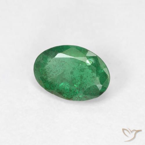 Émeraude Vert moyen naturelle ovale, 0.36 ct, SI