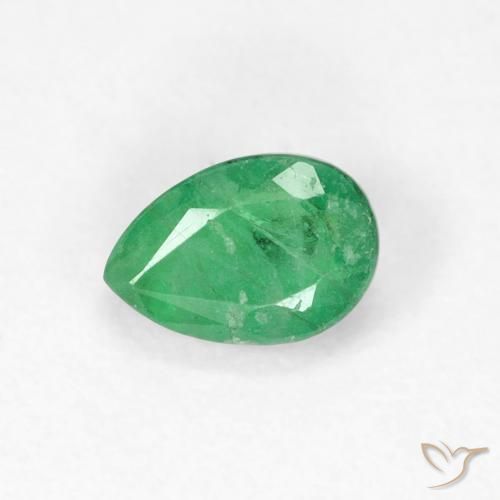 Émeraude vert naturelle en forme de poire, 0,51 ct, SI
