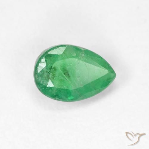 Émeraude vert naturelle en forme de poire, 0,51 ct, SI