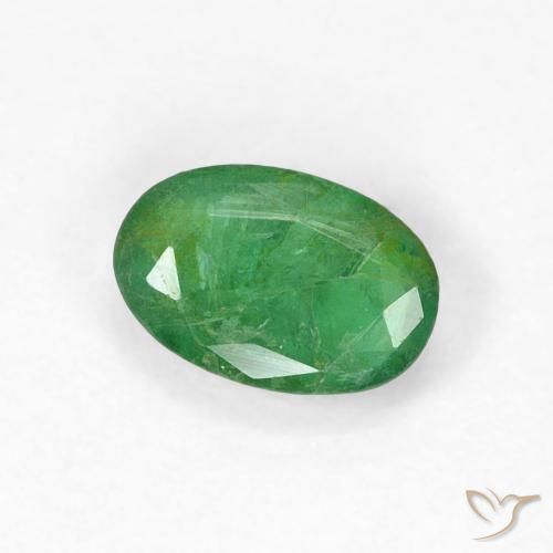Émeraude Vert moyen naturelle ovale, 0.49 ct, SI