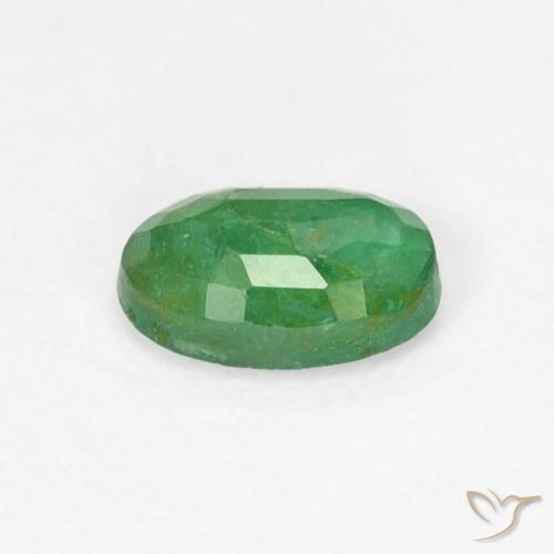Émeraude Vert moyen naturelle ovale, 0.49 ct, SI