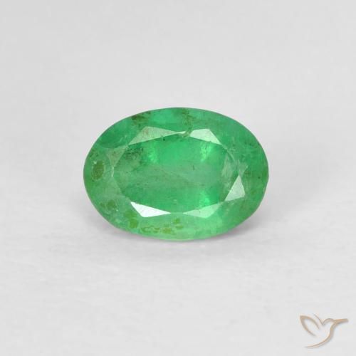 0.52ct Naturel Vert moyen Émeraude, ovale, SI