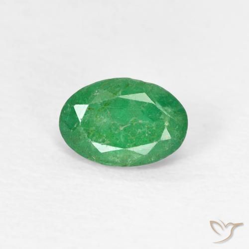 0.46ct Naturel Vert moyen Émeraude, ovale, SI