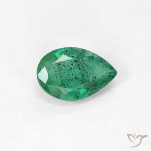Émeraude Vert clair moyen naturelle En forme de poire, 0.39 ct, SI