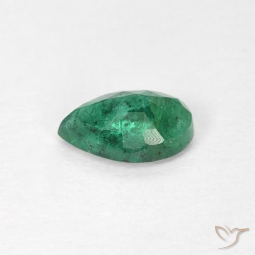Émeraude Vert clair moyen naturelle En forme de poire, 0.39 ct, SI