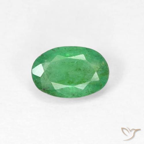 0.51ct Naturel Vert moyen Émeraude, ovale, SI