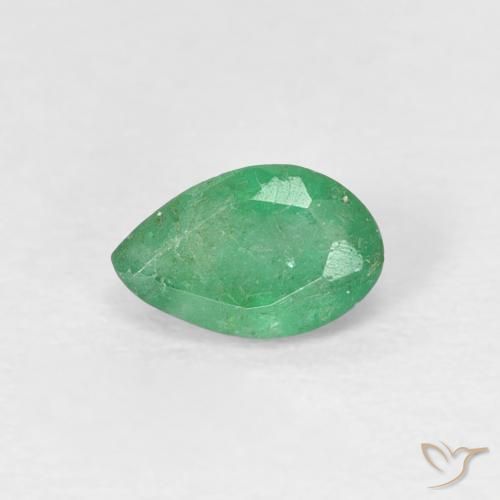 0.41ct Naturel Menthe verte Émeraude, En forme de poire, SI