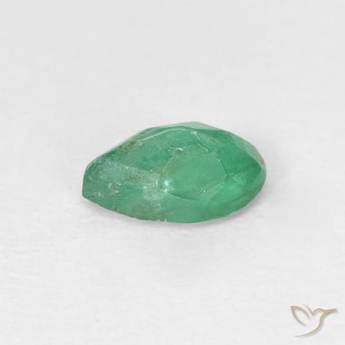Émeraude Menthe verte naturelle En forme de poire, 0.41 ct, SI