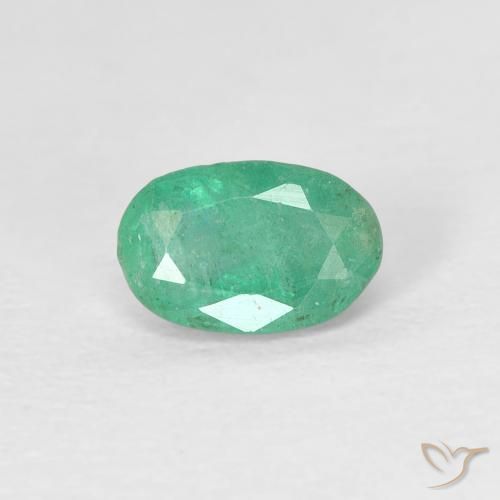0.52ct Naturel Vert clair Émeraude, ovale, SI